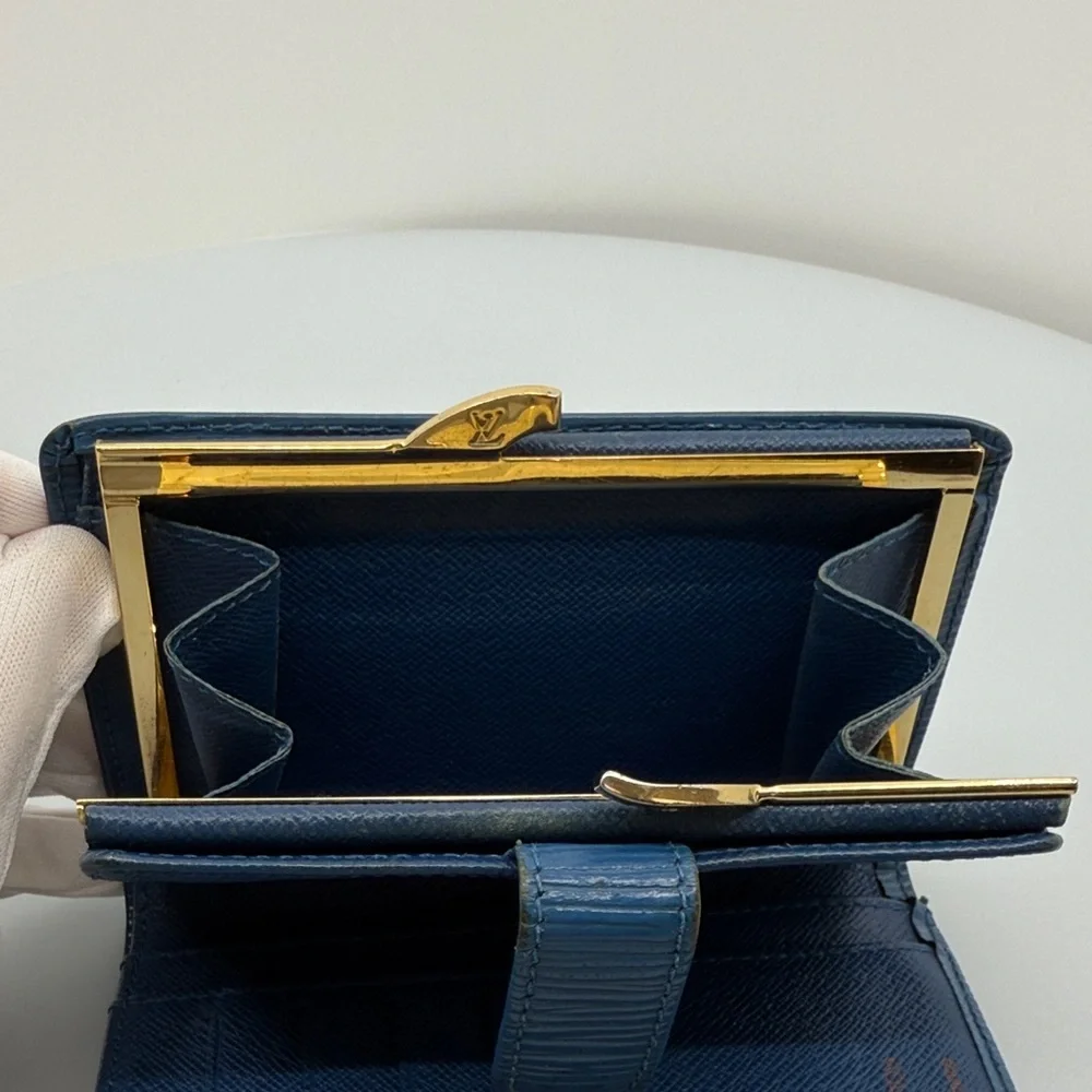 Louis Vuitton 100% Authentic Royal Blue Wallet With Gold Hardware​